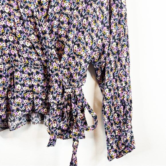 ZARA Floral Wrap Blouse M - Picture 5 of 6